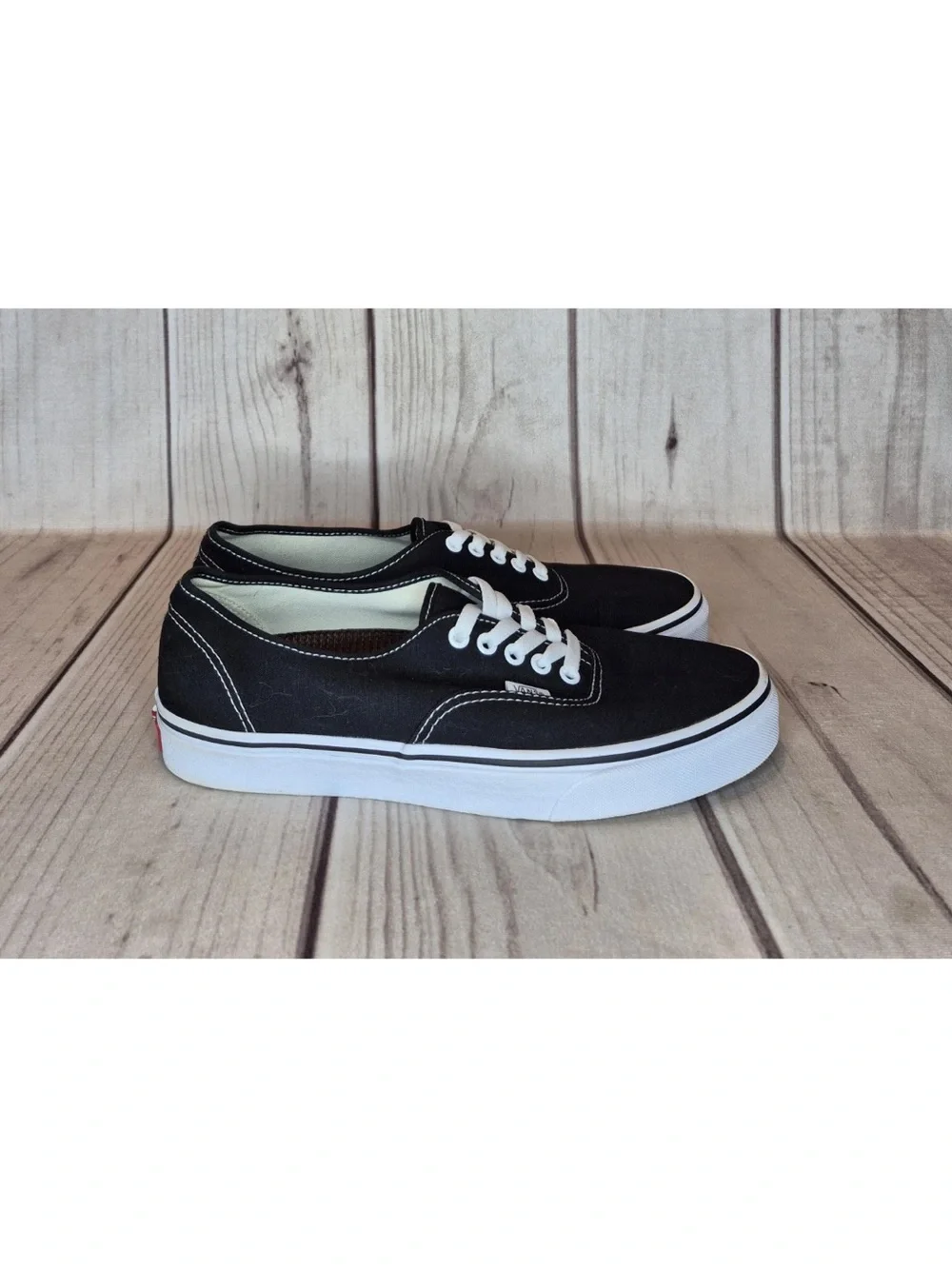 Vans Men’s Size 11.5/ Women’s Size 13 Black White Canvas Skate Shoes - Picture 2 of 11
